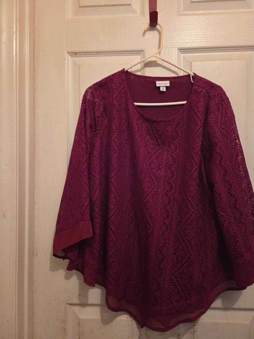 Kim Rogers burgundy blouse size XLP